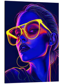 Aluminium print Neon Girl