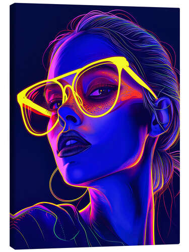 Canvastavla Neon Girl