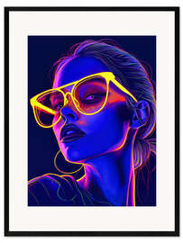Framed art print Neon Girl