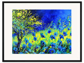 Gerahmter Kunstdruck Blaue Sommerblumen