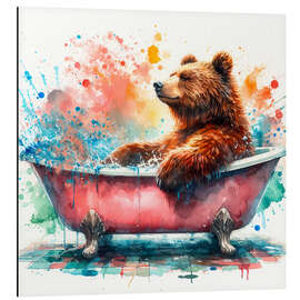Magnettafel Herr Bär nimmt ein Bad