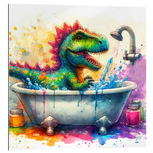 Gallery print Fantasy dinosaur in the bathtub I