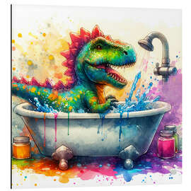Magnettafel Fantasy Dino in der Badewanne I