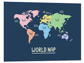 Quadro em PVC World Nap