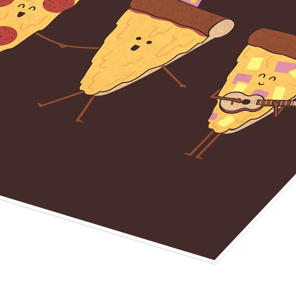 Pizza Party print by HandsOffMyDinosaur | Posterlounge