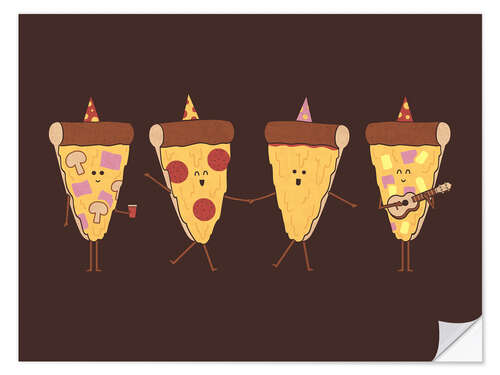 Naklejka na ścianę Pizza Party