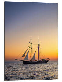 Gallery Print Segelschiff im Sonnenuntergang, Hanse Sail, Rostock