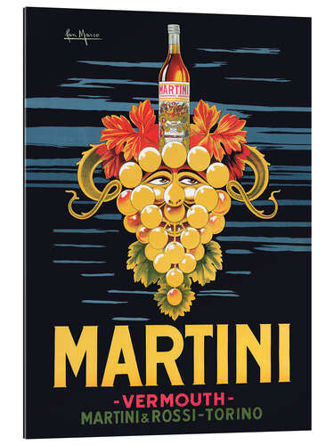 Tableau en plexi-alu Martini Advertising Poster II