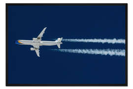 Gerahmter Kunstdruck Lufthansa A321 in Retro-Lackierung