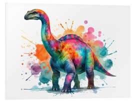 Foam board print Dinosaur in watercolour I