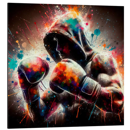 Tableau en aluminium Sweat, passion and sacrifice for boxing