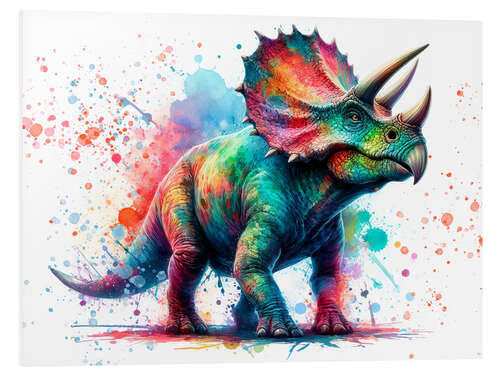 Foam board print Dinosaur in watercolour II