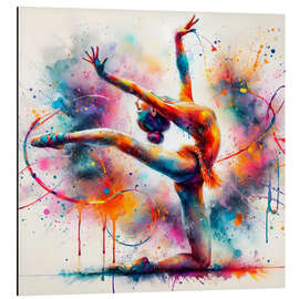 Alubild Rhythmische Gymnastik in Aquarell