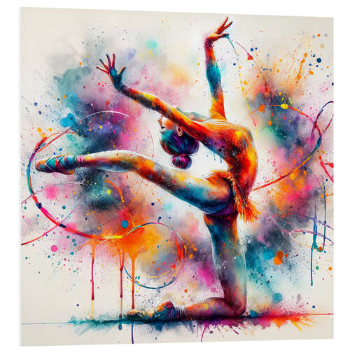 Bilde på skumplate Rhythmic gymnastics in watercolour