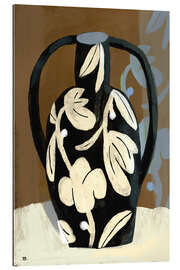 Gallery print Floral black vase on neutrals still life