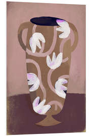 Foam board print Flowered vessel in a pink room still life