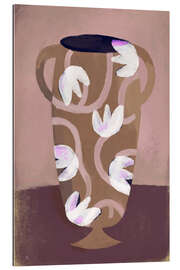 Gallery print Flowered vessel in a pink room still life