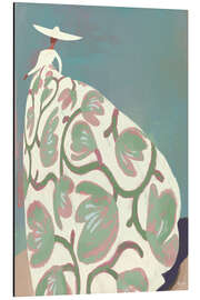 Magnettafel Frische florale Eleganz an einem windigen Strand