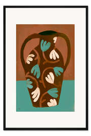 Gerahmter Kunstdruck Stillleben mit Antiker Terrakottavase