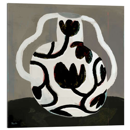 Stampa su plexi-alluminio Black arlequin vase