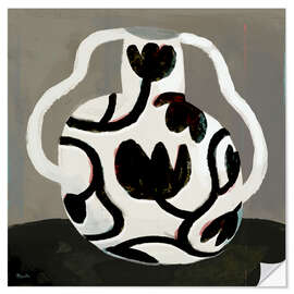 Wall sticker Black arlequin vase