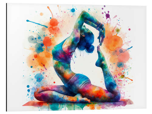 Aluminium print Yoga Exercise V