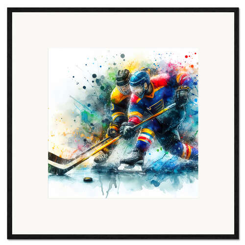 Framed art print Ice Hockey Fight