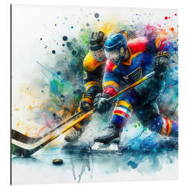 Magnettafel Eishockey Kampf