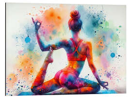 Tableau en aluminium Yoga Exercise