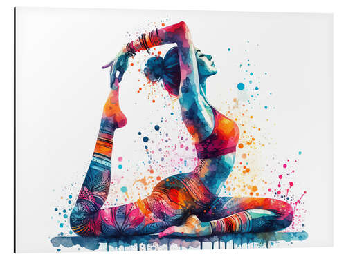 Aluminium print Yoga Exercise II