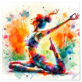 Wall sticker Yoga Exercise I