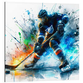 Magnettafel Eishockeyspieler in Action