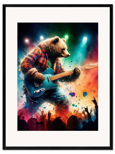 Ingelijste kunstdruk Bear in Concert