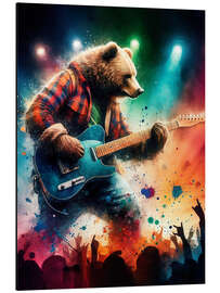 Magnettafel Bär im Konzert