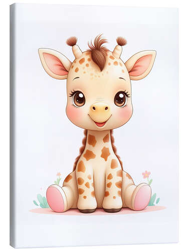 Canvas print Cute Baby Giraffe