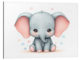 Cuadro de aluminio Pretty Baby Elephant