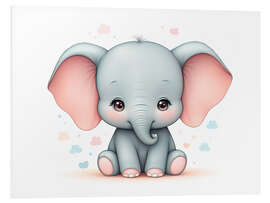 Foam board print Pretty Baby Elephant