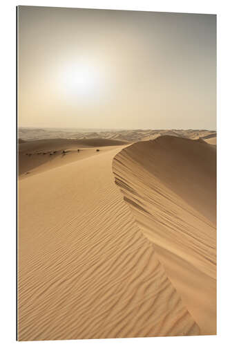 Quadro em plexi-alumínio Sunset in Rub al Chali desert, Abu Dhabi