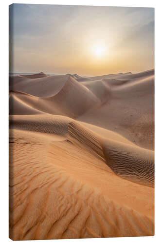 Leinwandbild Sandige Dünen in der Rub al Chali Wüste, Abu Dhabi