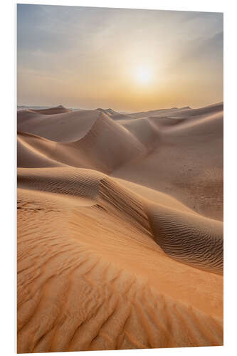 Tableau en PVC Dunes in the Rub al Chali Desert, Abu Dhabi