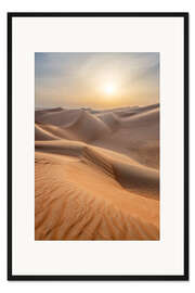 Gerahmter Kunstdruck Sandige Dünen in der Rub al Chali Wüste, Abu Dhabi