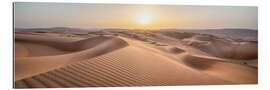 Tableau en plexi-alu Sunset over the sand dunes