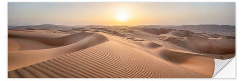 Naklejka na ścianę Sunset over the sand dunes