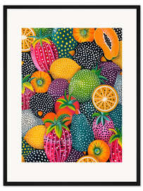Gerahmter Kunstdruck Exotische Früchte Pop Art