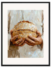 Gerahmter Kunstdruck Nimm und iss, das ist mein Körper