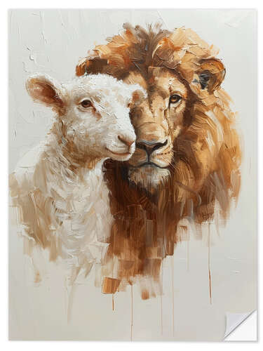Sisustustarra Lion and Lamb