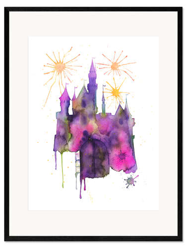 Innrammet kunsttrykk Festive Fairytale Castle