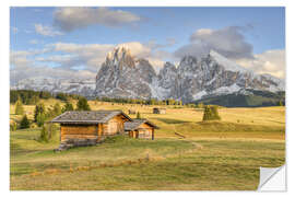 Vinilo para la pared Seiser Alm in golden light