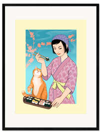 Plakat artystyczny premium w ramie Sushi