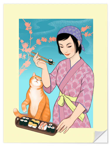 Sticker mural Sushi